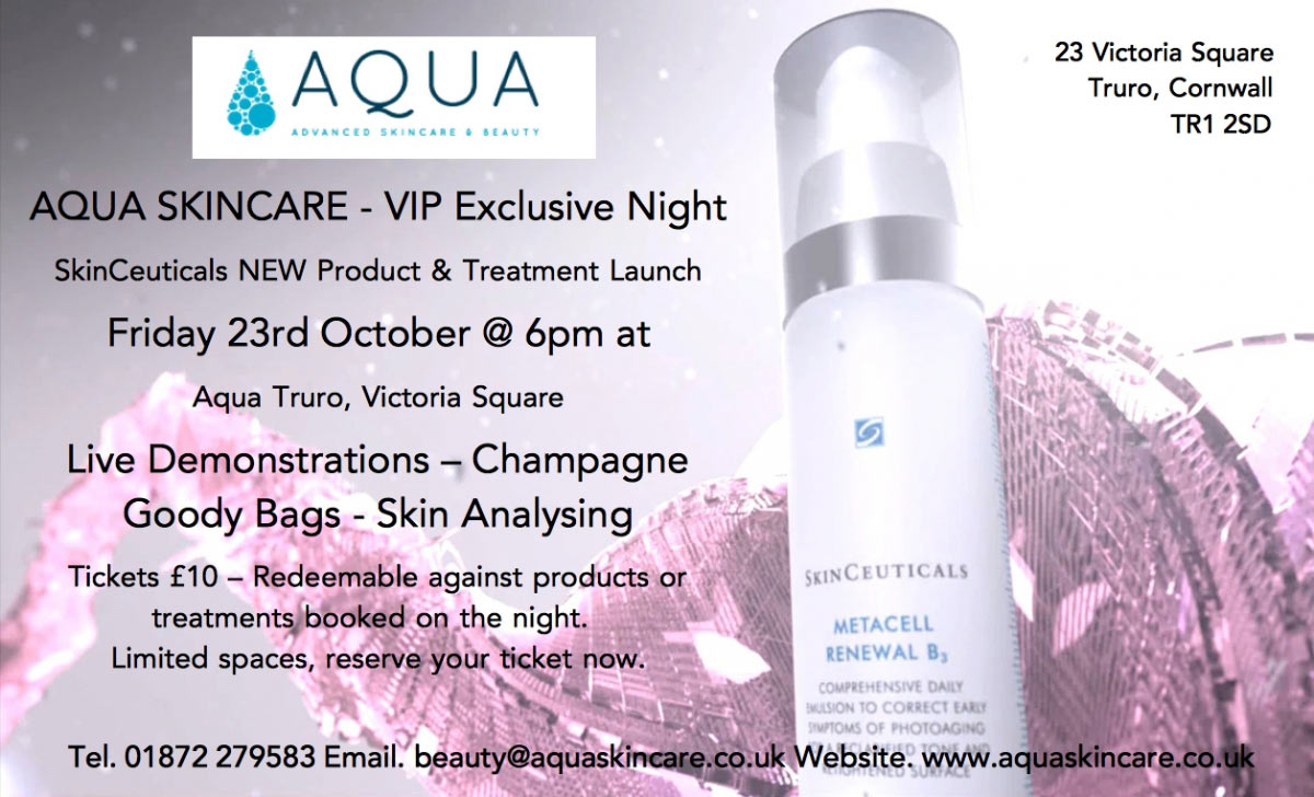 Exclusive beauty night at Aqua Skincare