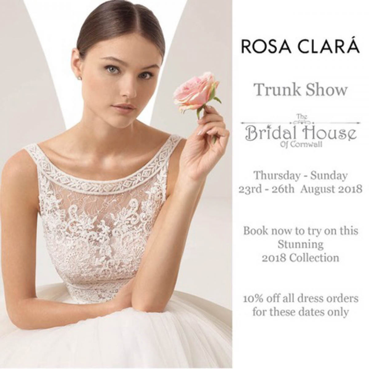 Rosa Clara Trunk Show at The Bridal House of Cornwall 