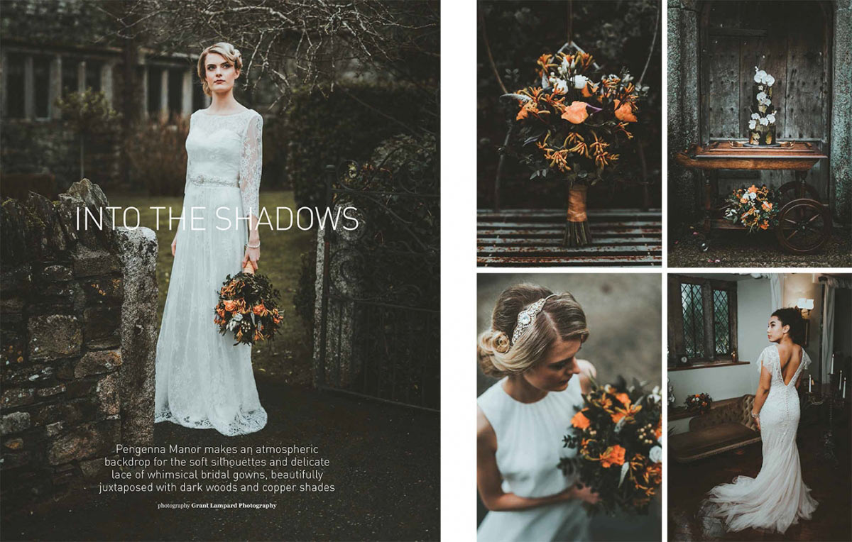 Wedding Dresses | Pengenna Manor | Grant Lampard Photography