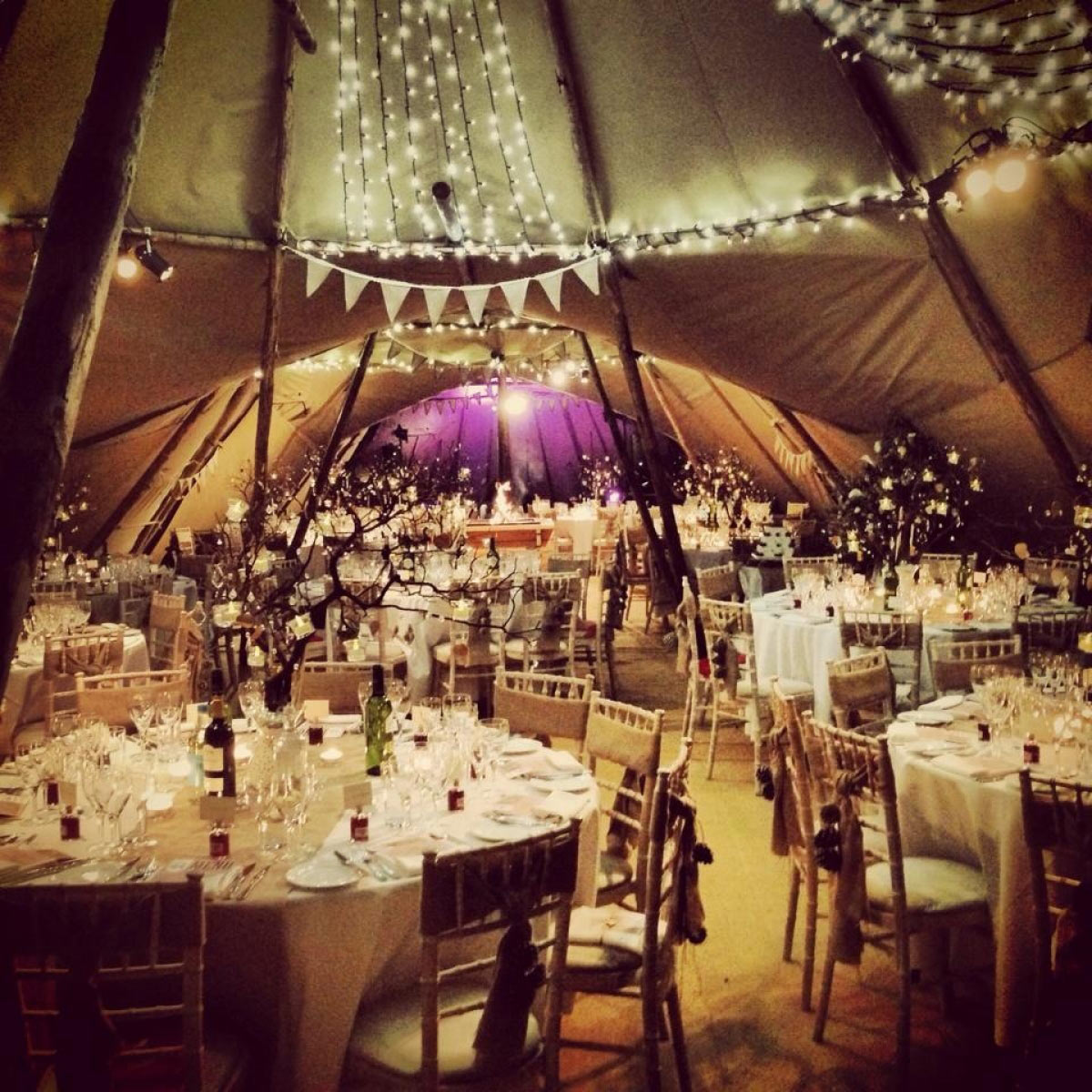 Winter tipi weddings with World Inspired Tents