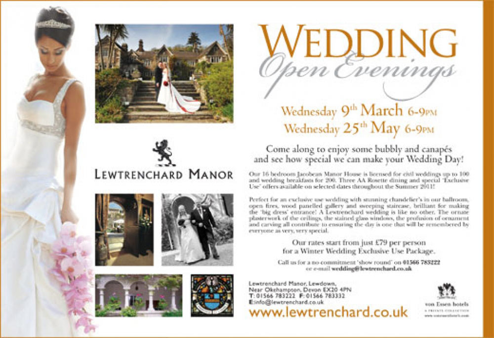 Lewtrenchard Manor - Wedding Open Evenings