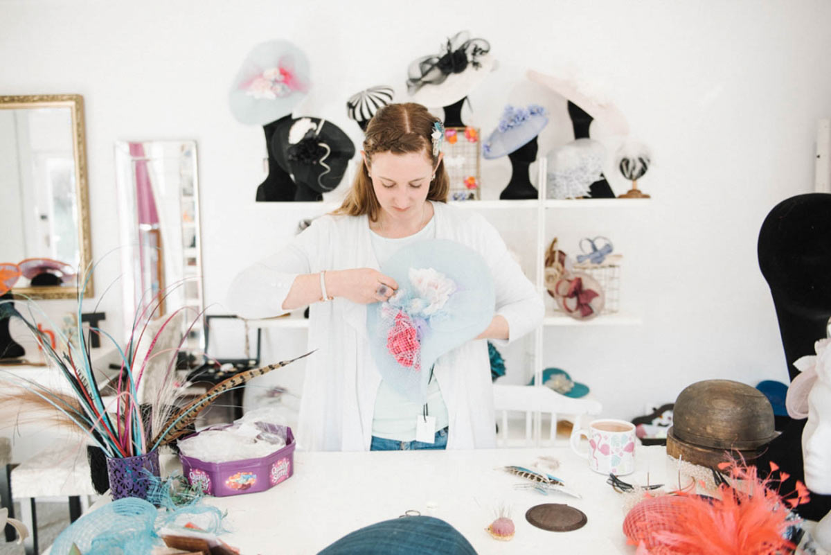 Behind the scenes at Holly Young Millinery's new studio