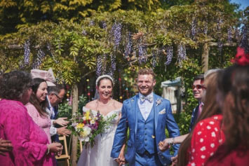 Garden marquee wedding in Devon