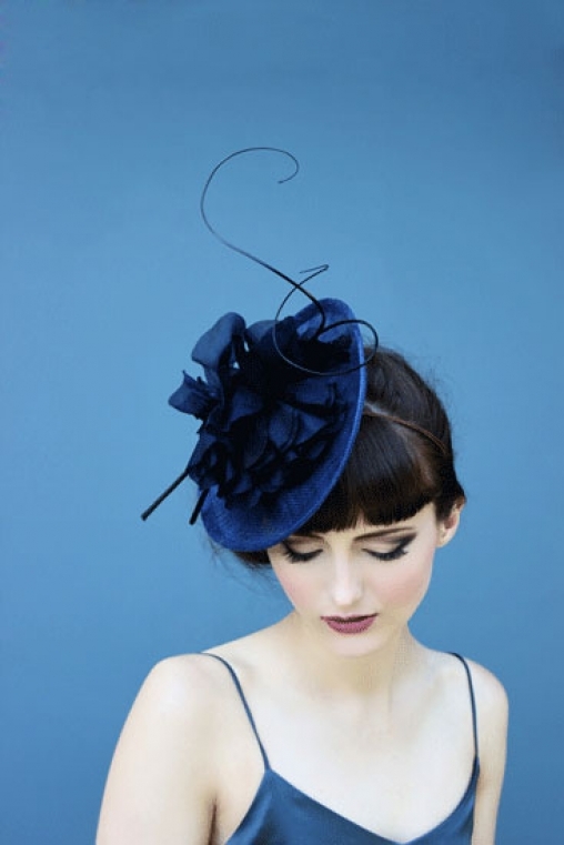 Stylish Navy Hat Wedding Races Holly Young