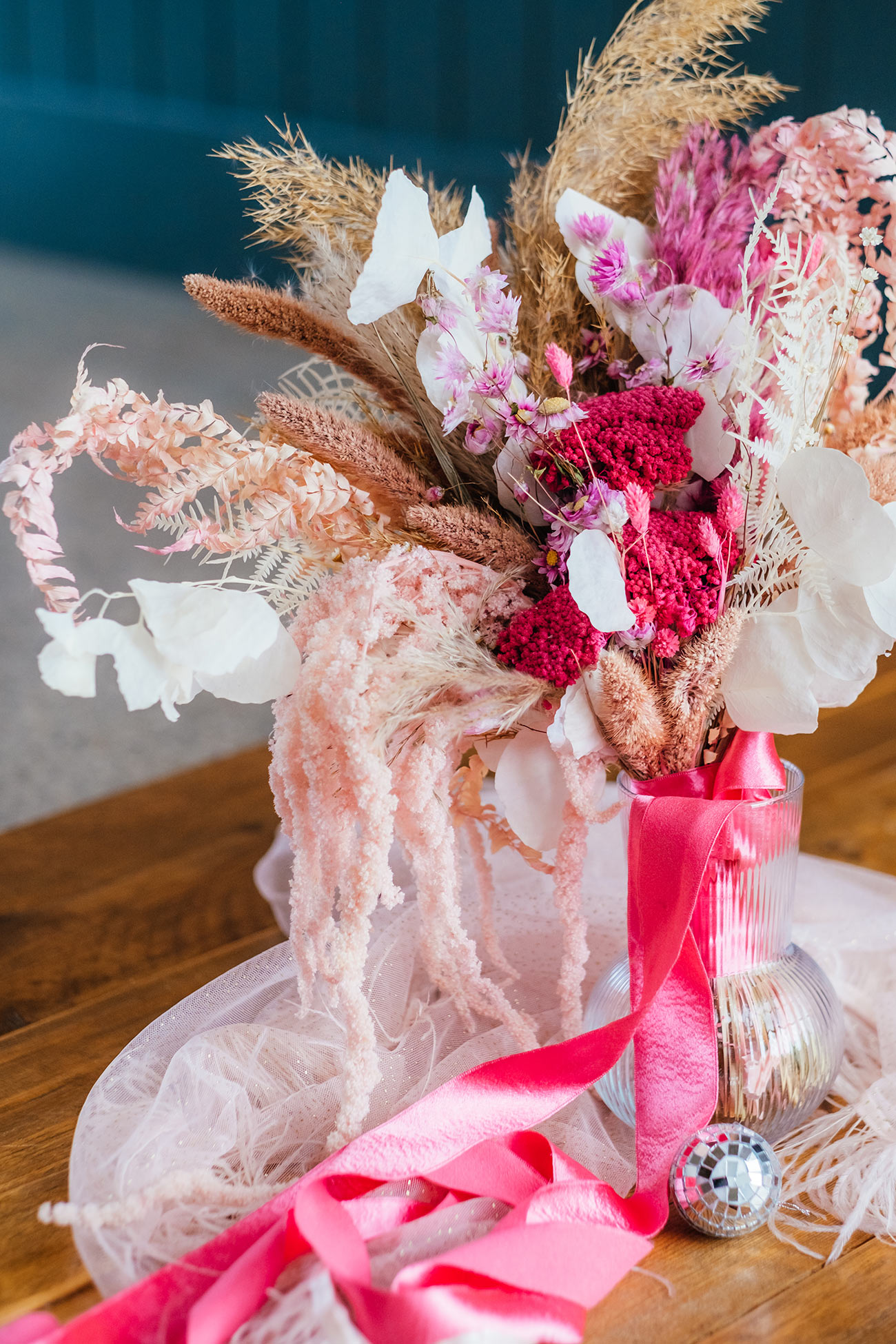 Brickhouse Vineyard Devon Styled Shoot Pink Colourful Sustainable Wedding1