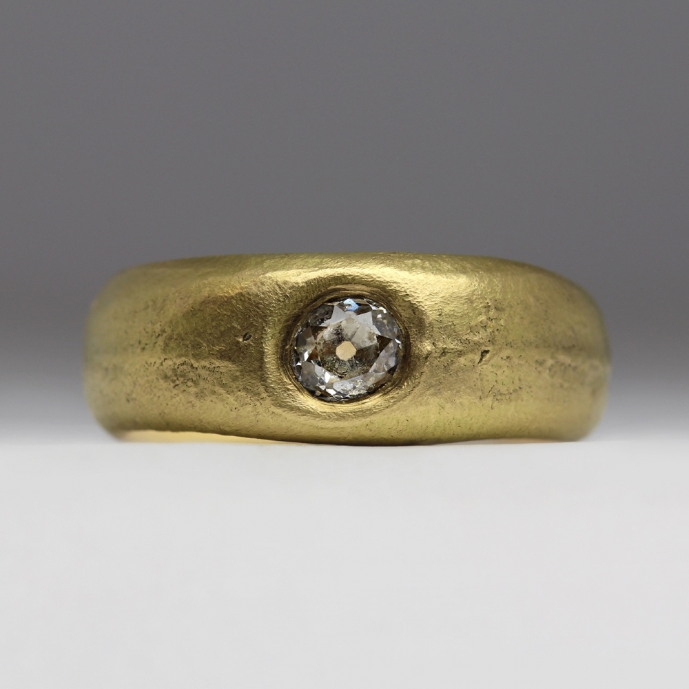 Sandcast Rings Made From Heirloom Gold And Own Diamonds (5)