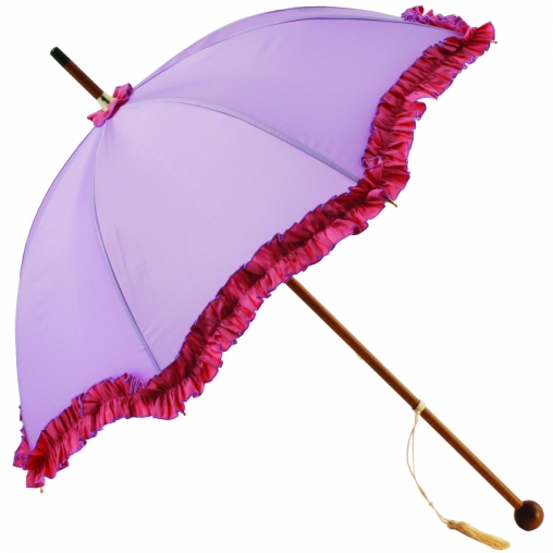 UmbrellaBoutique ColetteLilacwithPinkFrillSide