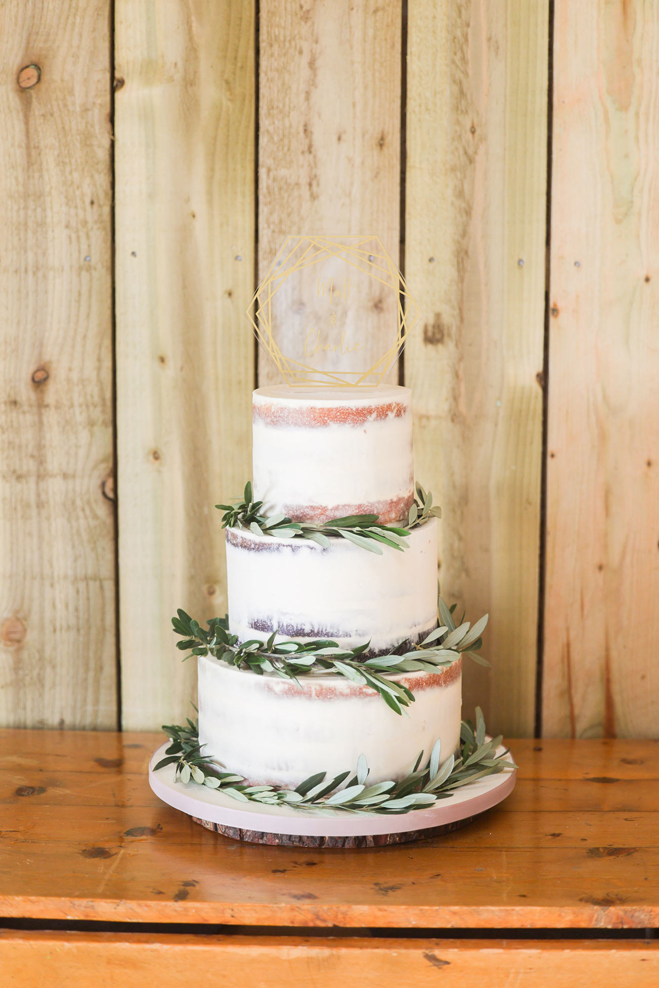 Real Wedding Stennack Farm Cornwall Cake