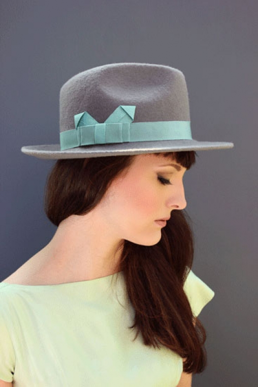 Womens Trilby Hat Grey Holly Young