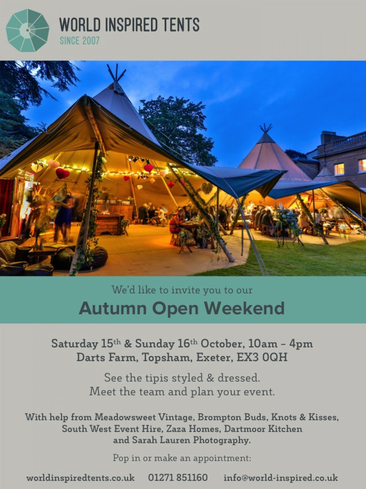 Open weekend at World Inspired Tents