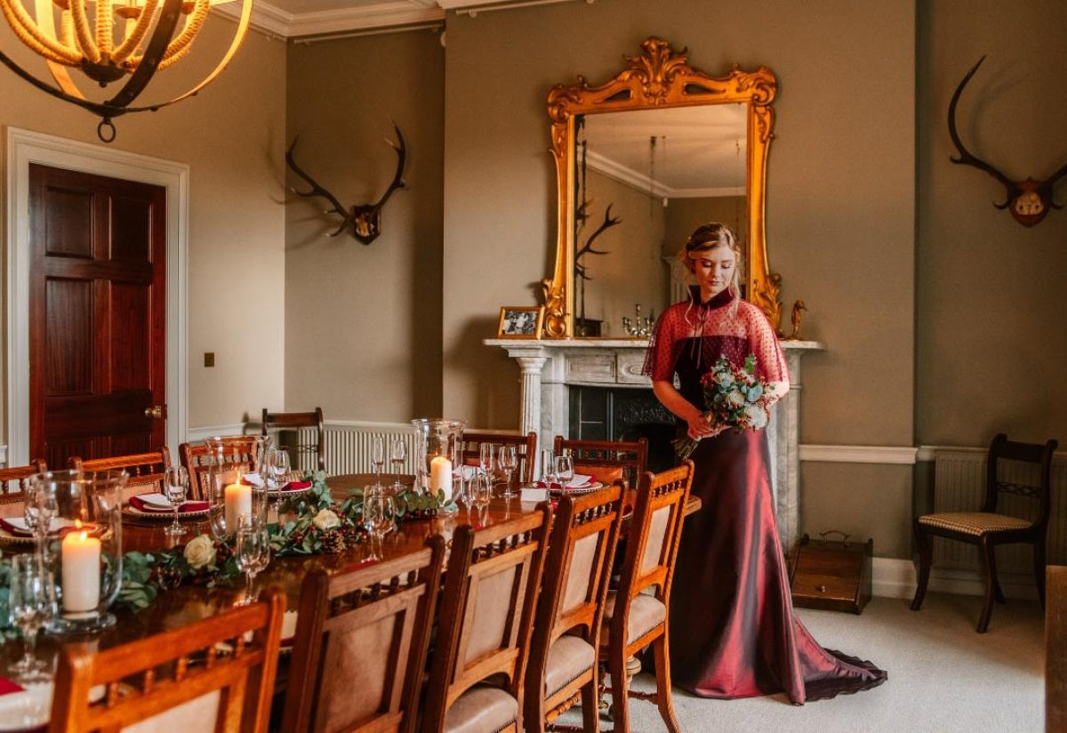 Festive wedding inspiration at Burncoose House