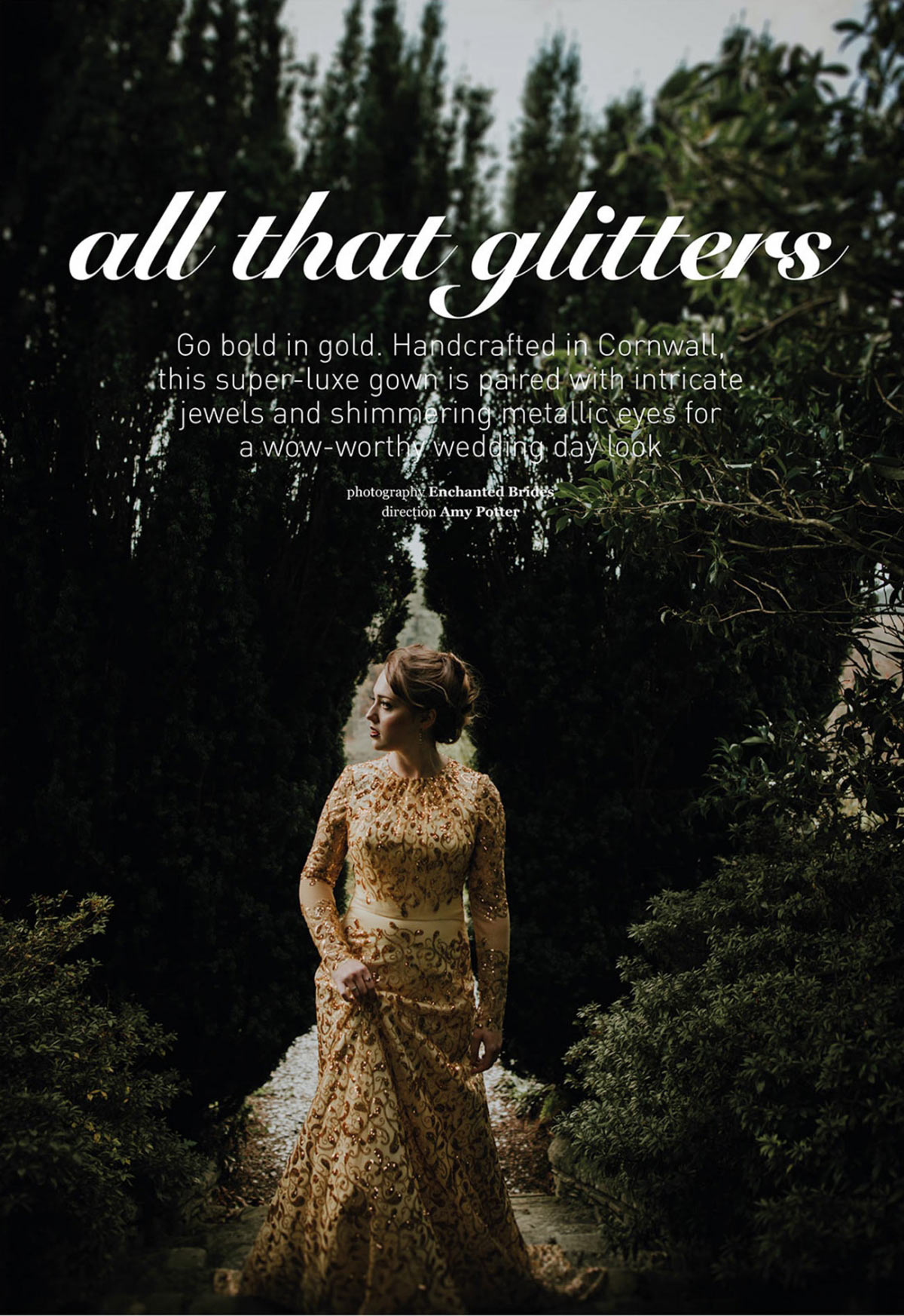 Gold bridal style