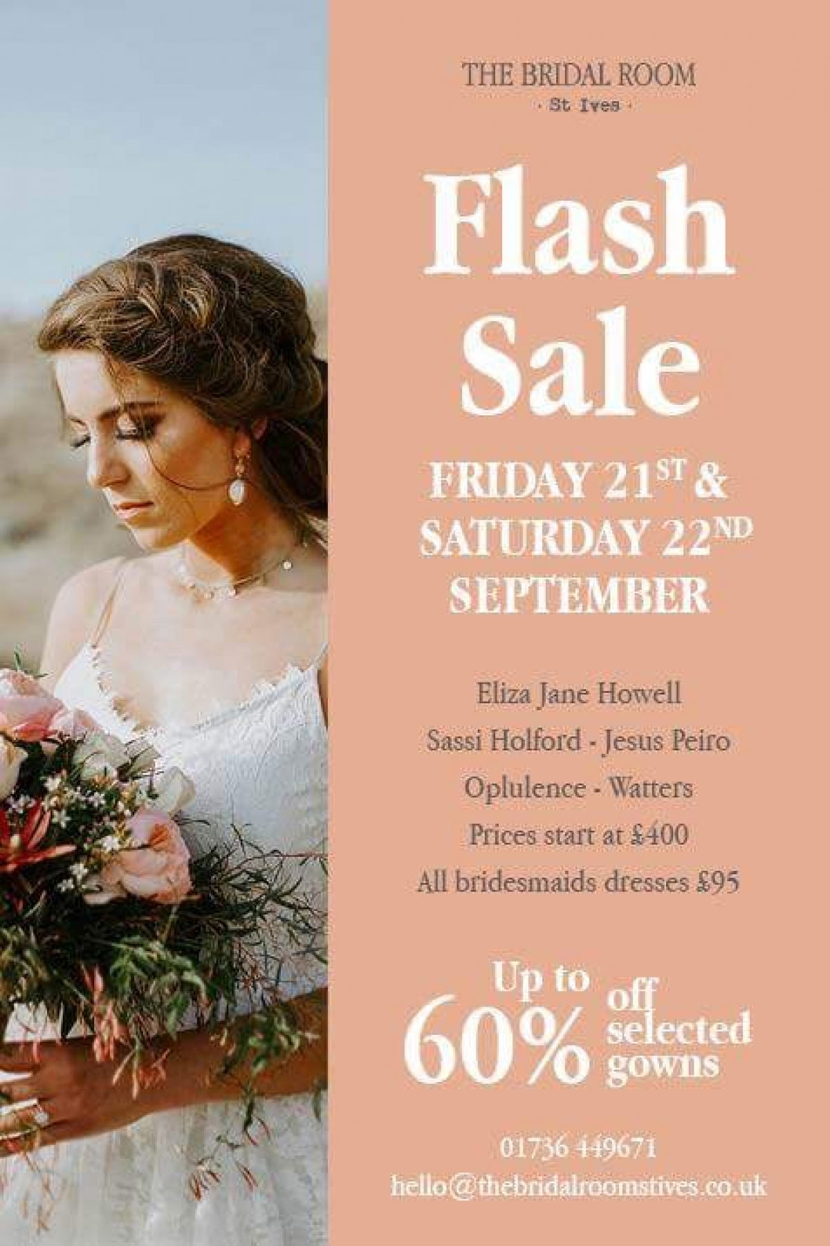 Flash sale at The Bridal Room St Ives!