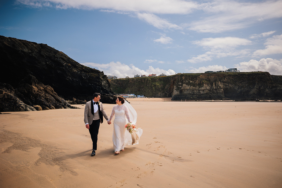 Wedding at Lusty Glaze, Cornwall