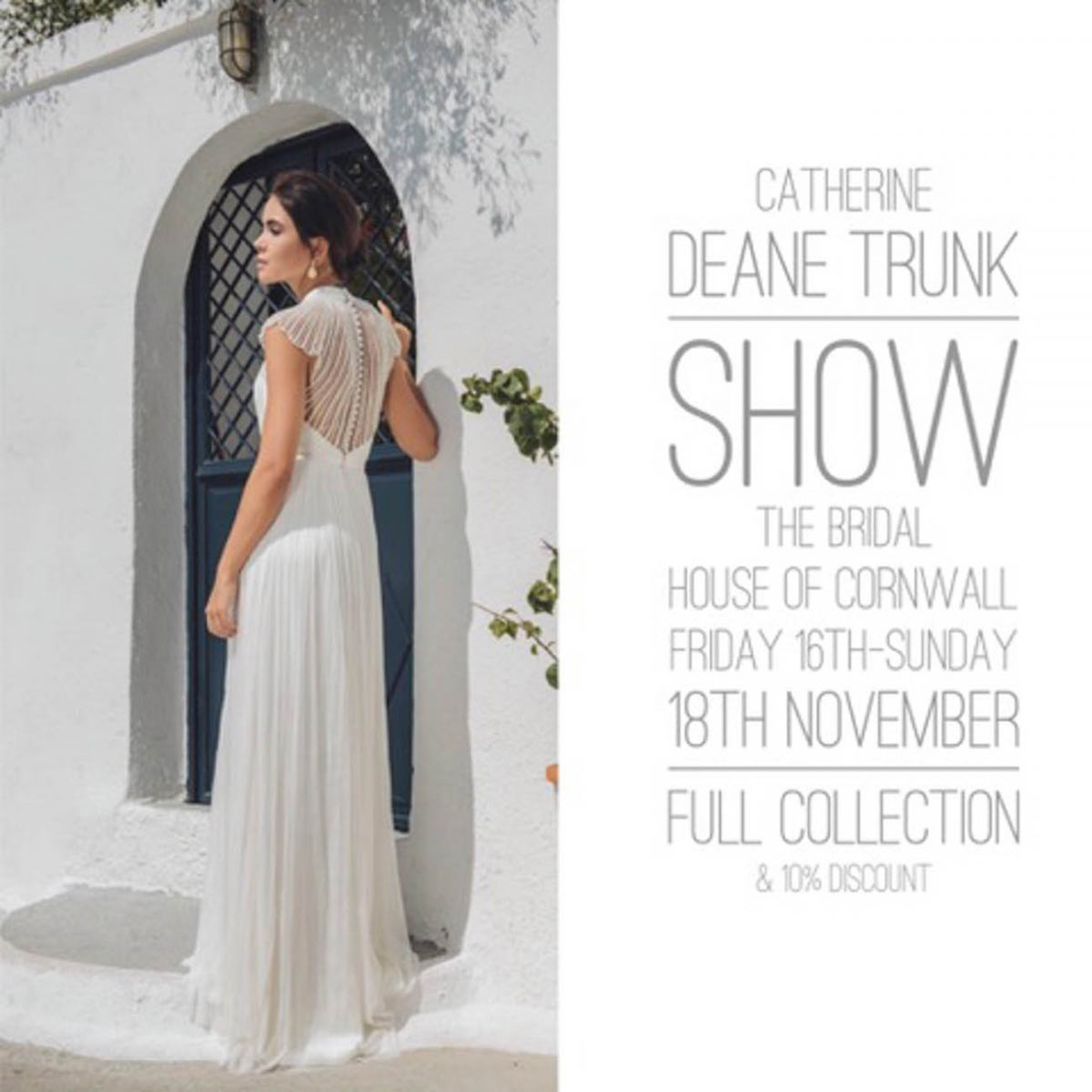 Catherine Deane trunk show at The Bridal House of Cornwall