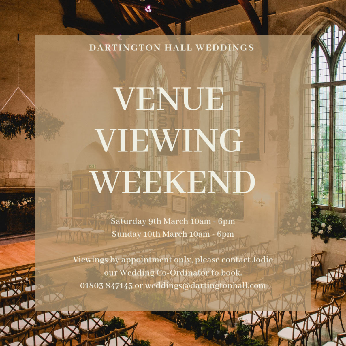 Dartington Hall Venue Viewing Weekend