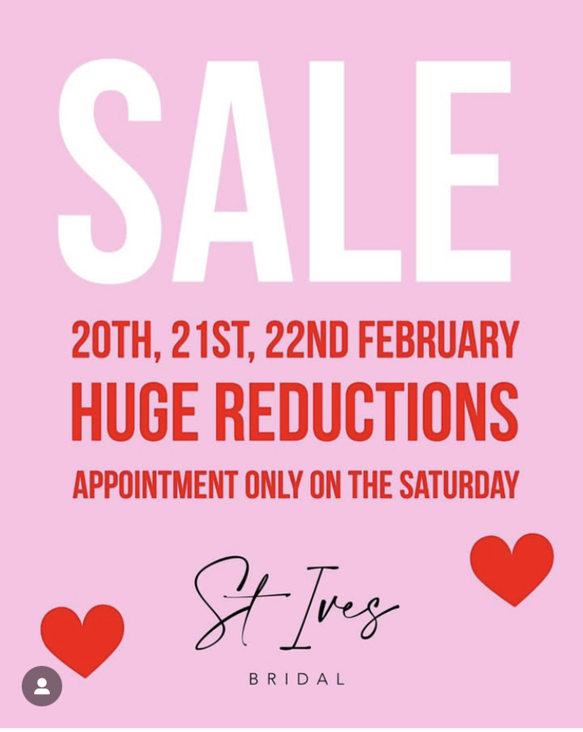 Sale at St Ives Bridal Boutique