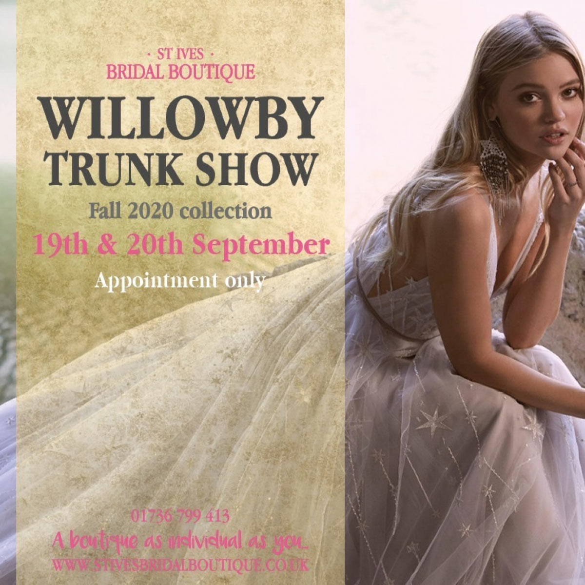 Willowby Trunk Show at St Ives Bridal Boutique