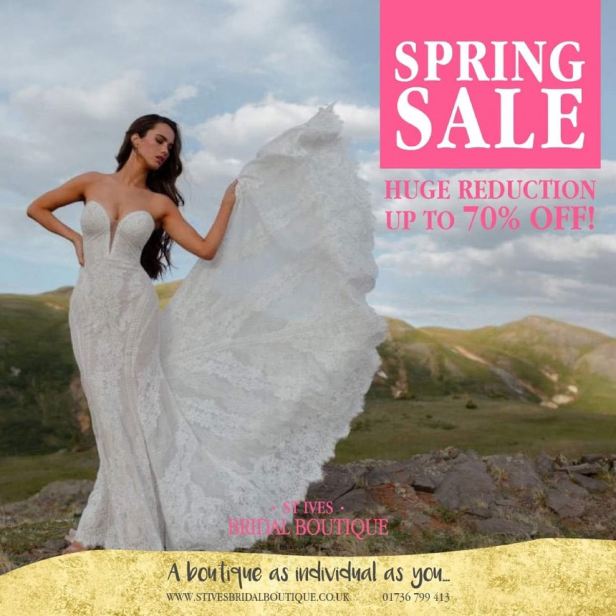 Huge spring sale at St Ives Bridal Boutique