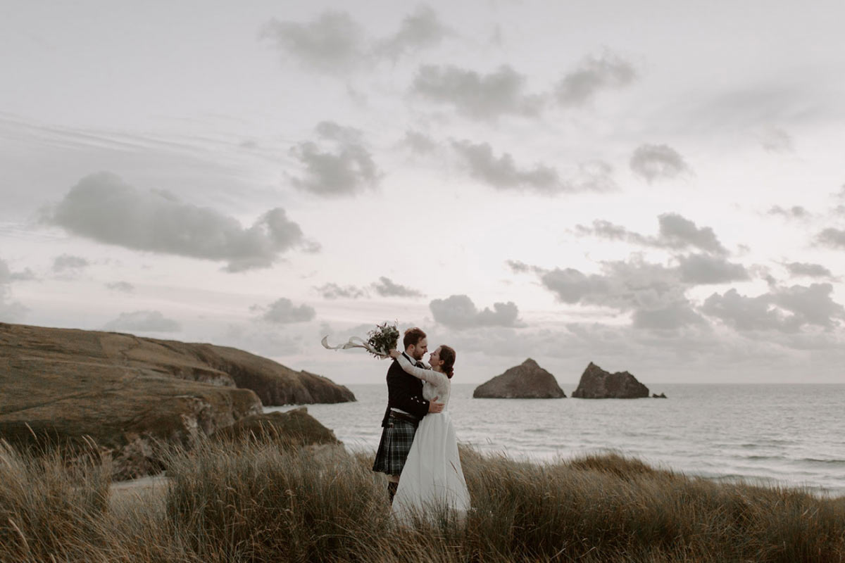 Intimate wedding at Trevenna, Cornwall