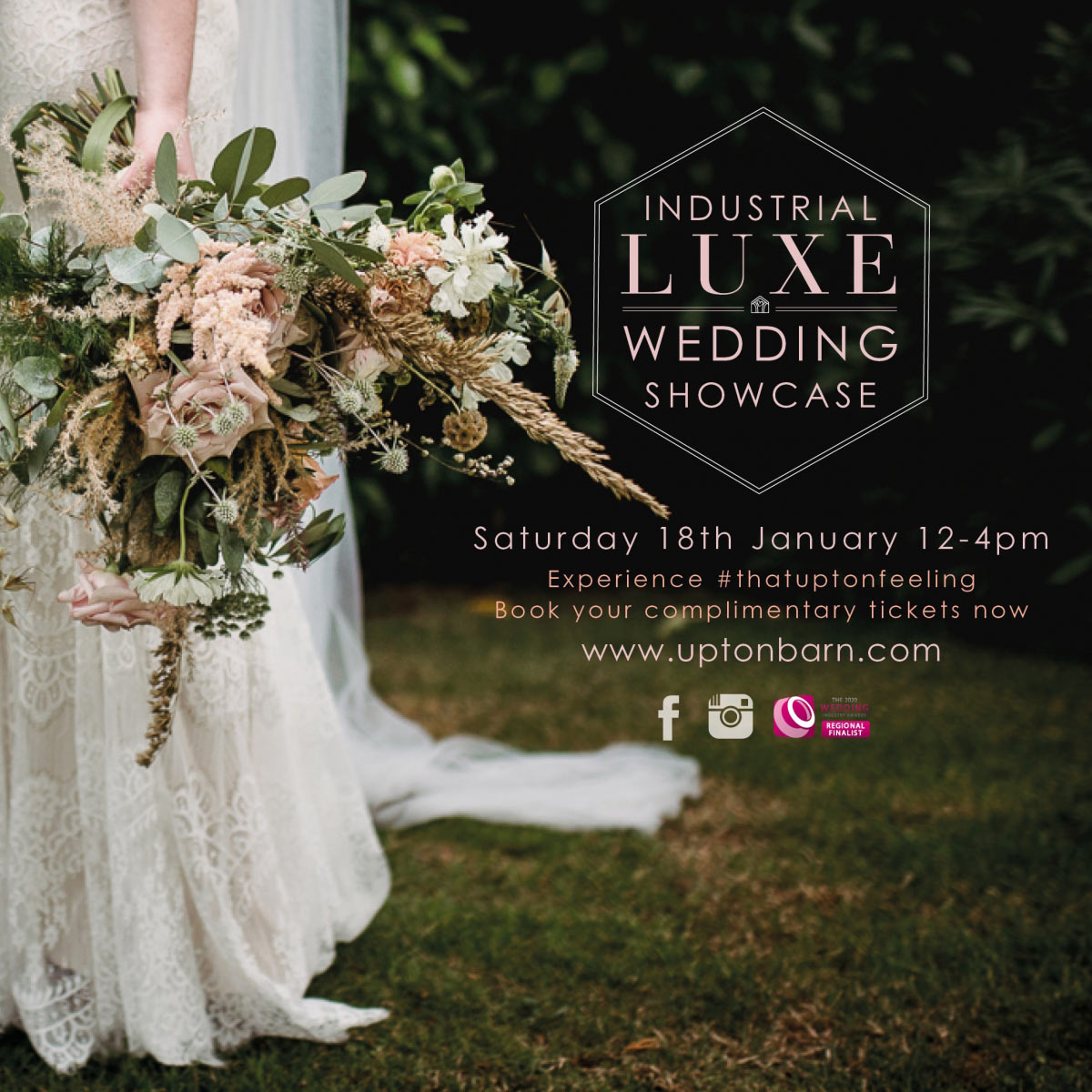 Industrial Luxe Wedding Showcase at Upton Barn & Walled Garden