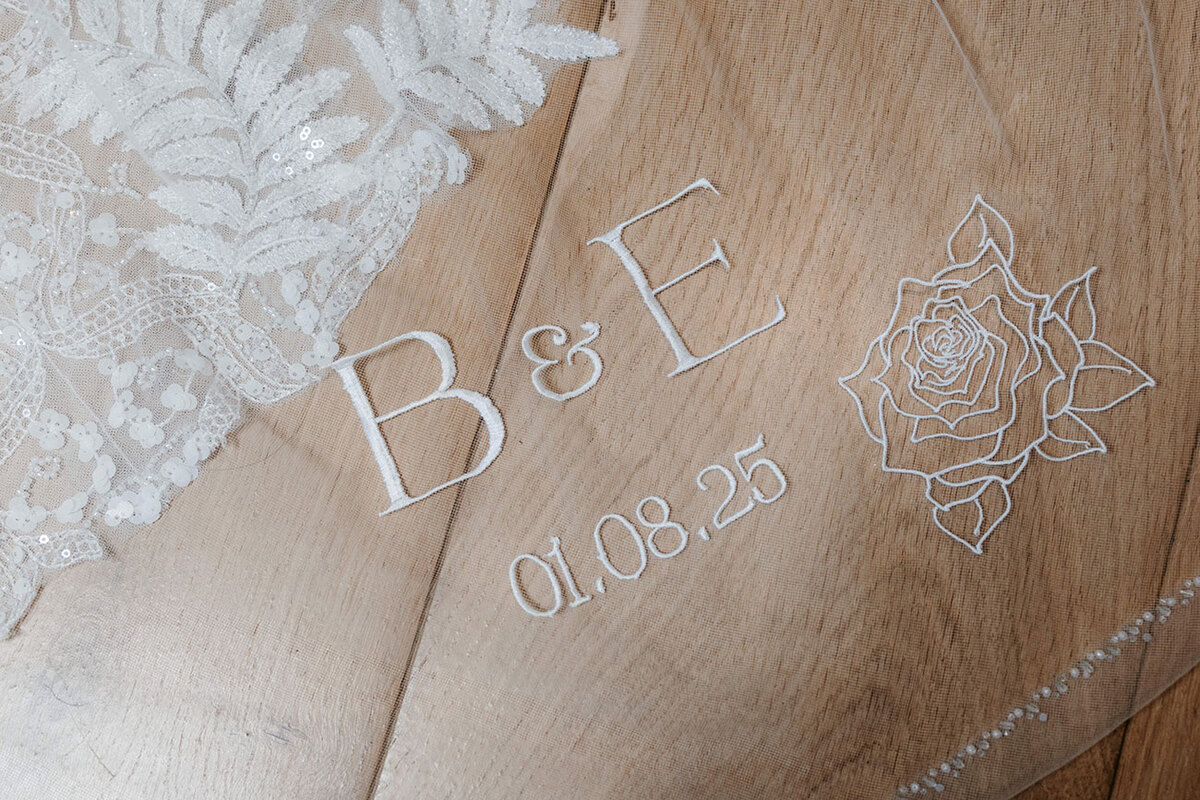 Embroidered veils by Gabrielle Elizabeth