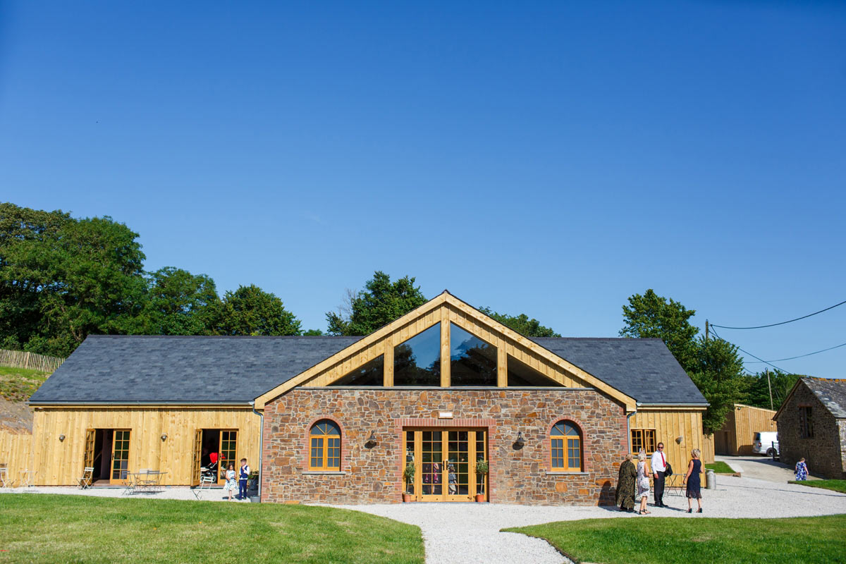 Beautiful new barn at Launcells Barton