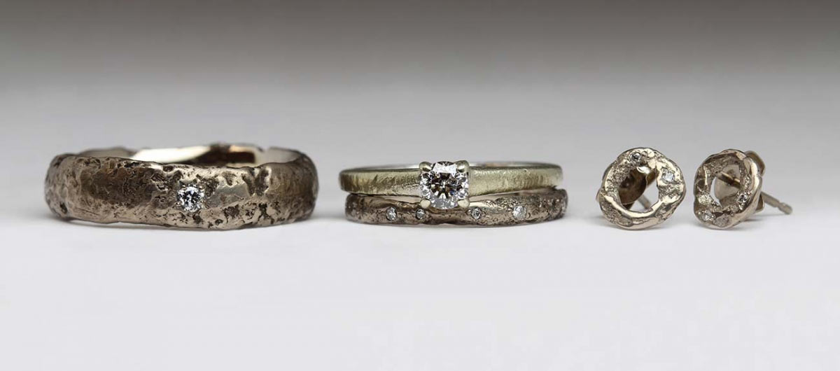 Matching sandcast jewellery from Justin Duance