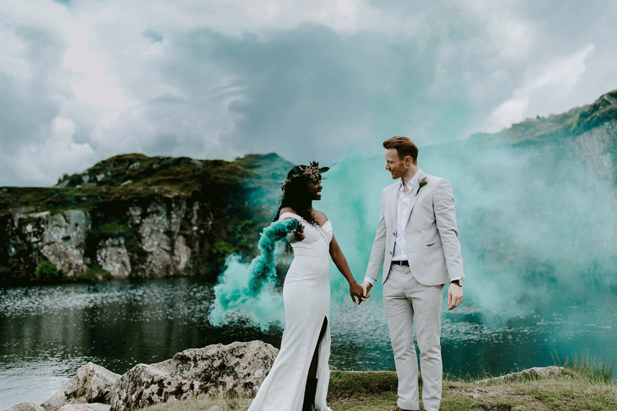 Elopement wedding at The Green, Cornwall