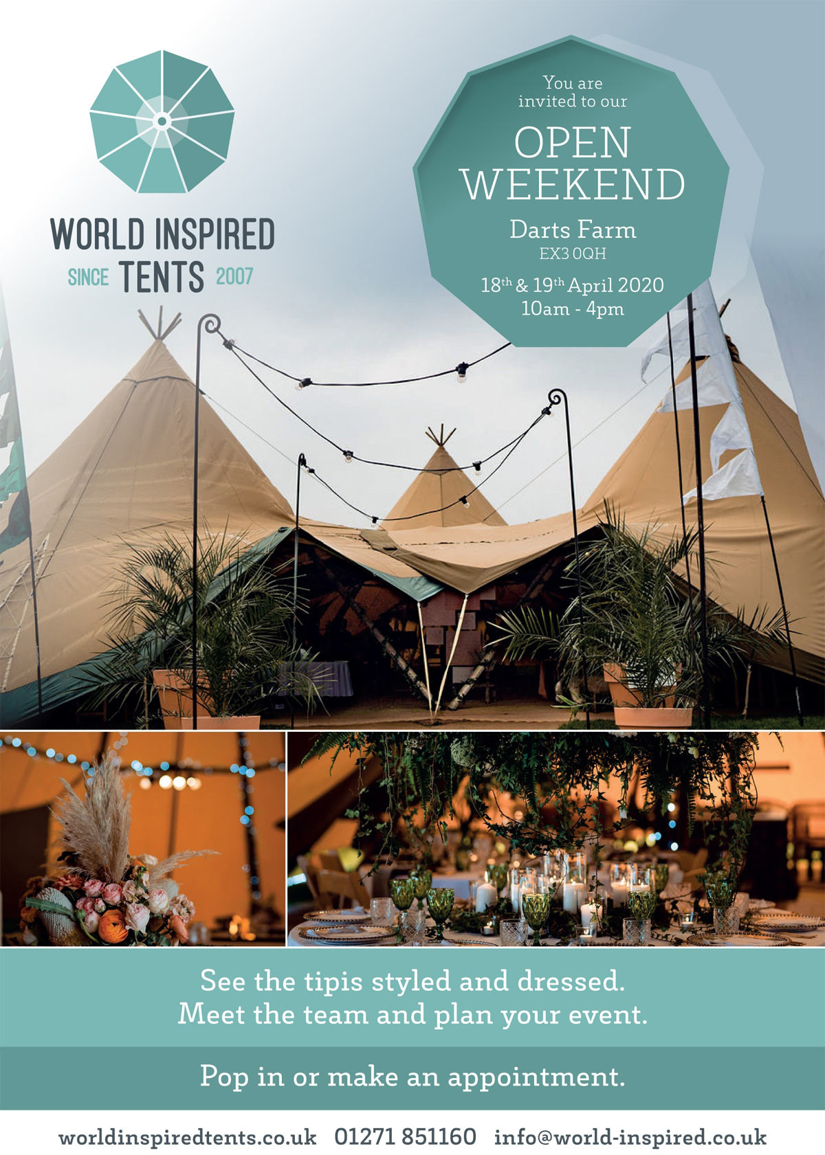 World Inspired Tents Open Weekend at Darts Farm