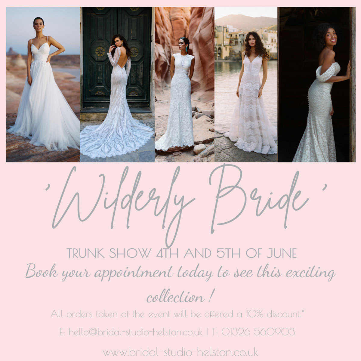 Wilderly Bride trunk show at The Bridal Studio