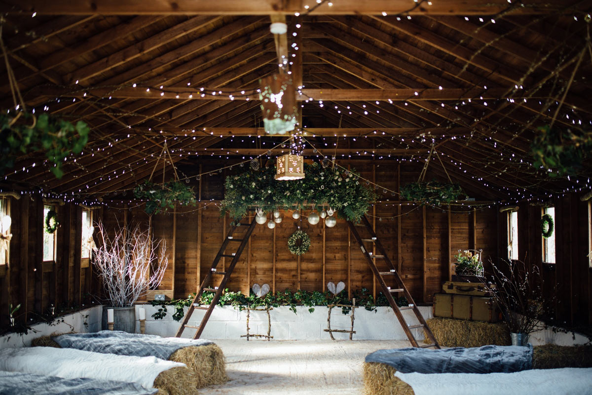 Magical winter wedding inspiration at Freathy Farmhouse