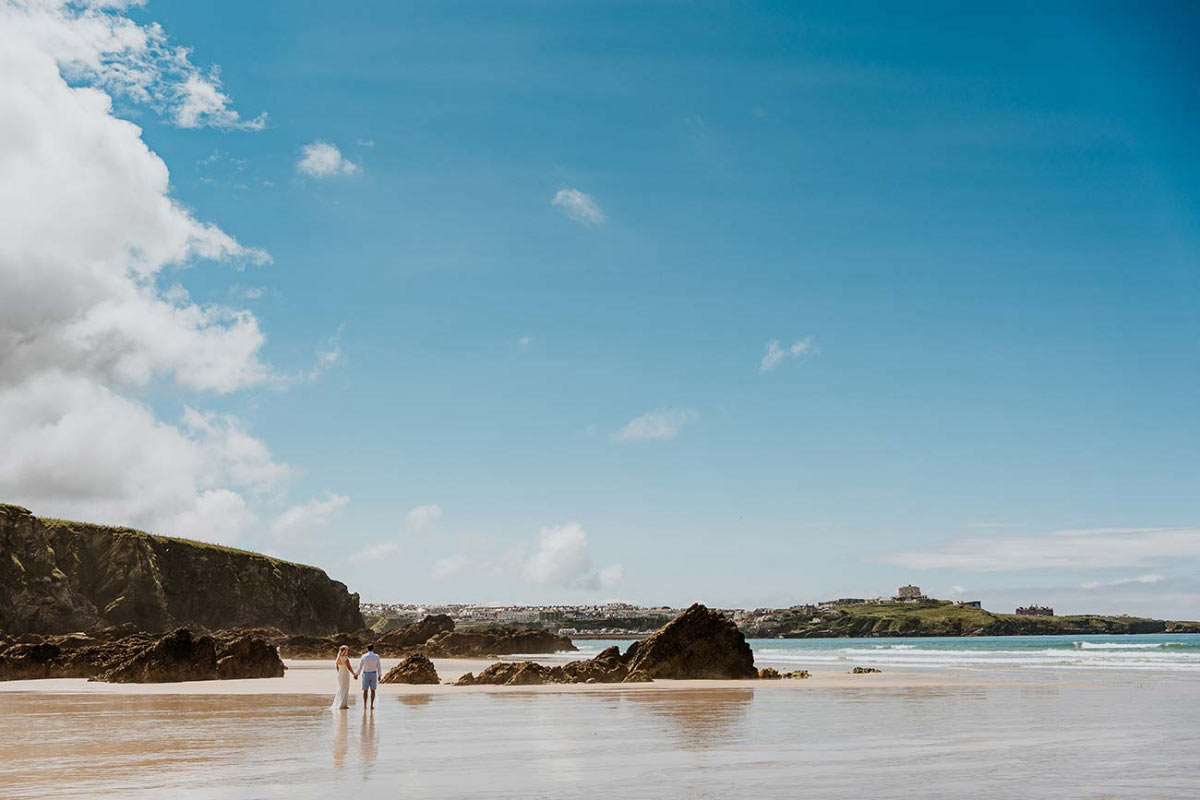 Wedding at Lusty Glaze, Cornwall