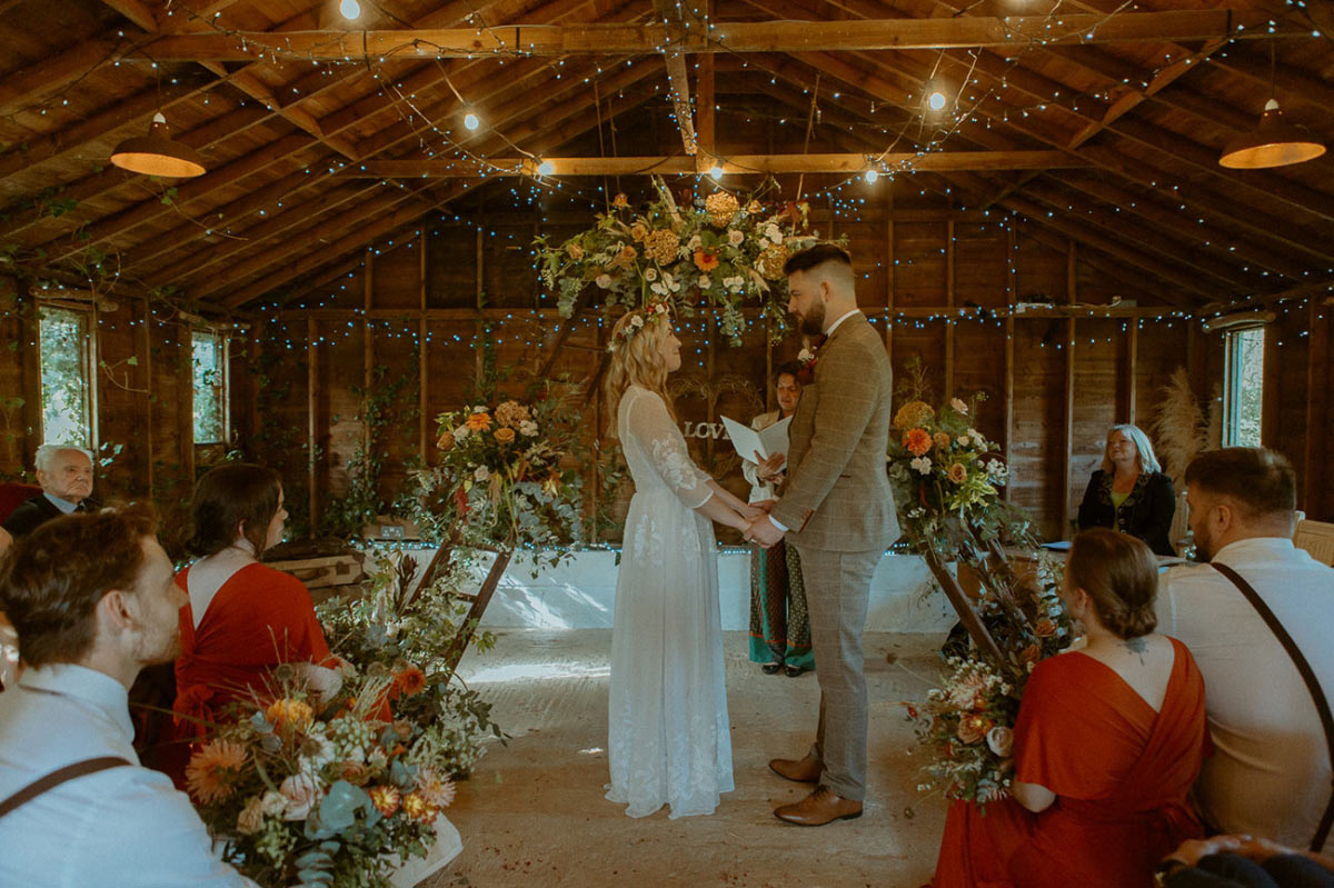 Wedding at The Cowshed at Freathy Farmhouse, Cornwall