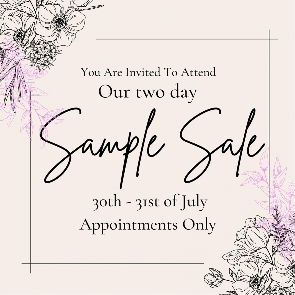 Summer sample sale at Pirouette