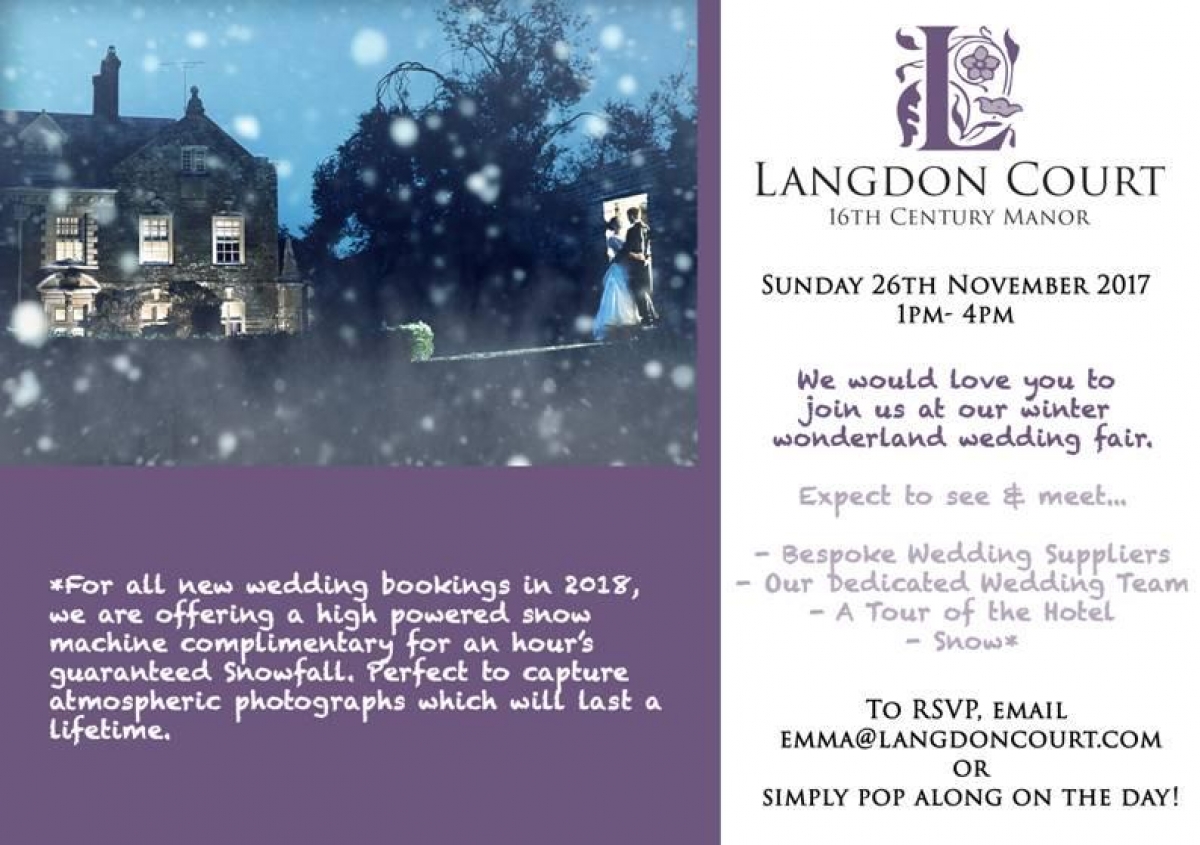 Langdon Court Winter Wonderland Wedding Fair