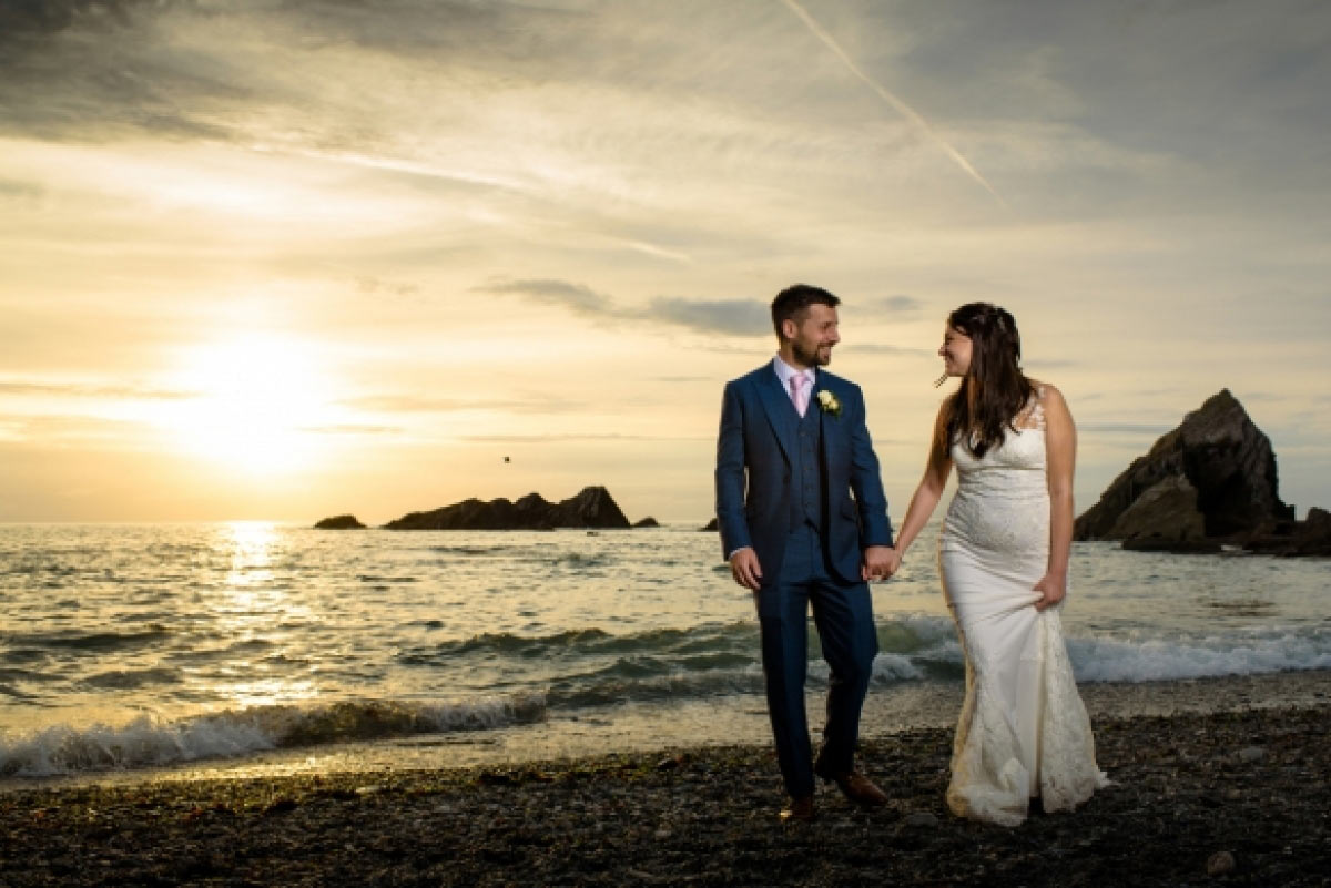 Wedding at Tunnels Beaches, Devon