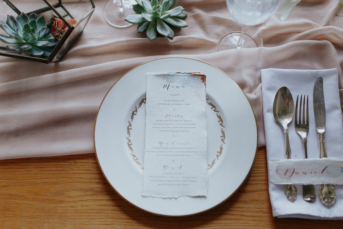 An opalescent elopement styled shoot