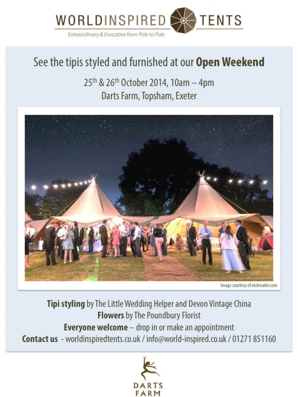 World Inspired Tents Open Weekend