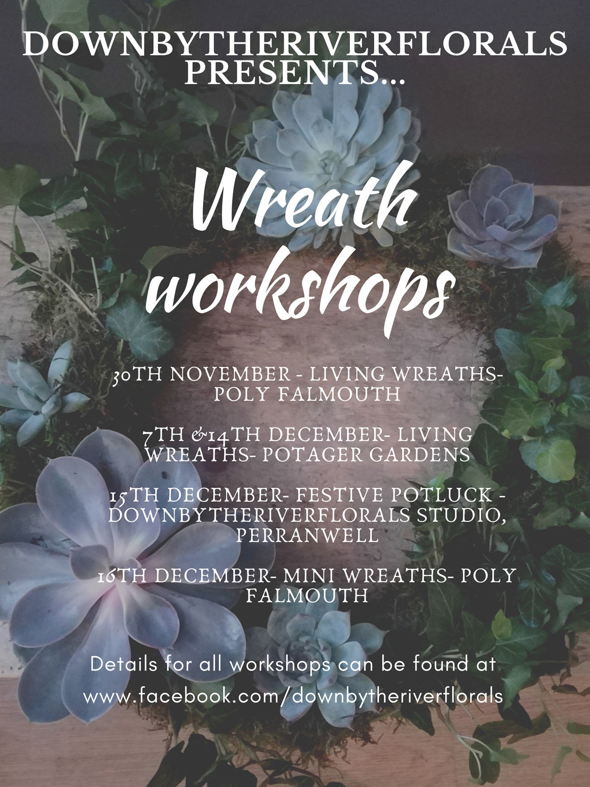 Wreath workshops with Down By the River Florals