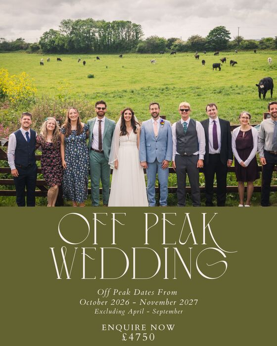 Off-Peak Wedding Offer at Stennack Farm