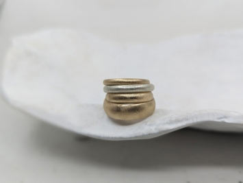 Textured and timeless wedding rings by Milly Maunder
