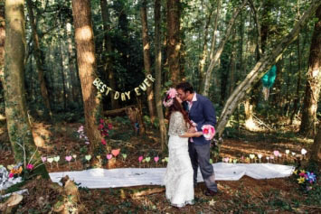 Real woodland wedding
