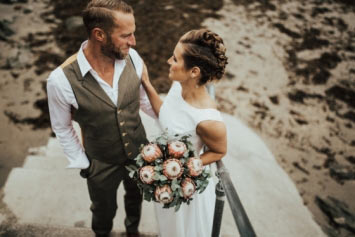 Intimate wedding at The Rosevine, Cornwall