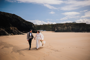Wedding at Lusty Glaze, Cornwall