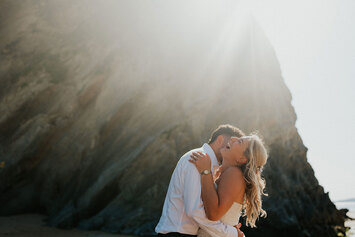Wedding at Lusty Glaze, Cornwall