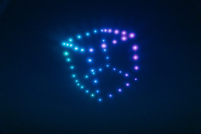 Drone Show Cube Shape