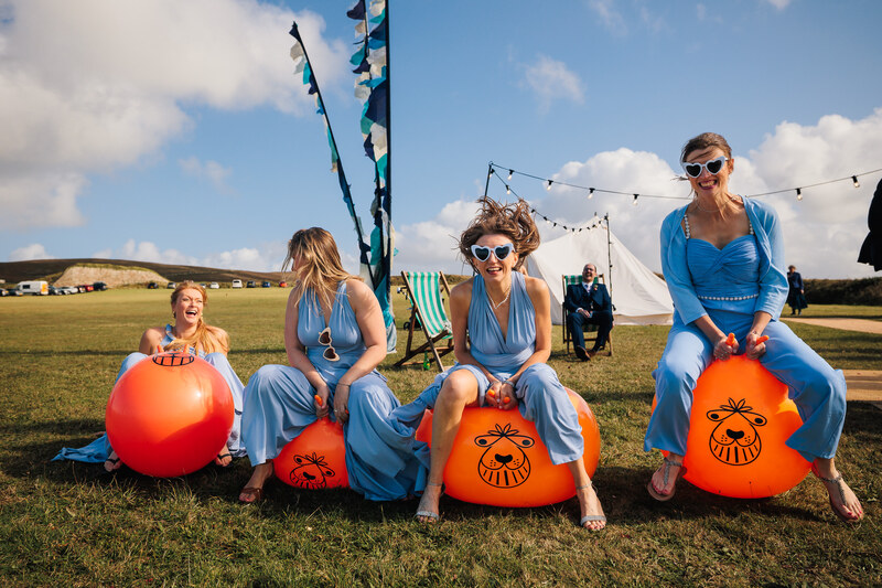 Chris Armstrong Photography bridesmaid bouncing