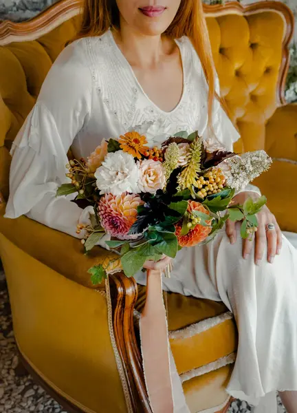 Copper Green Wedding Flowers