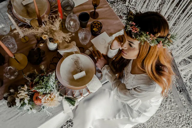 Copper Green Wedding Flowers